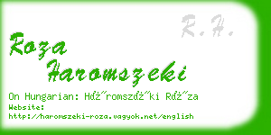 roza haromszeki business card